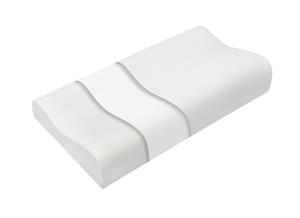Neck Support Cervical Memory Foam Pillow (White)