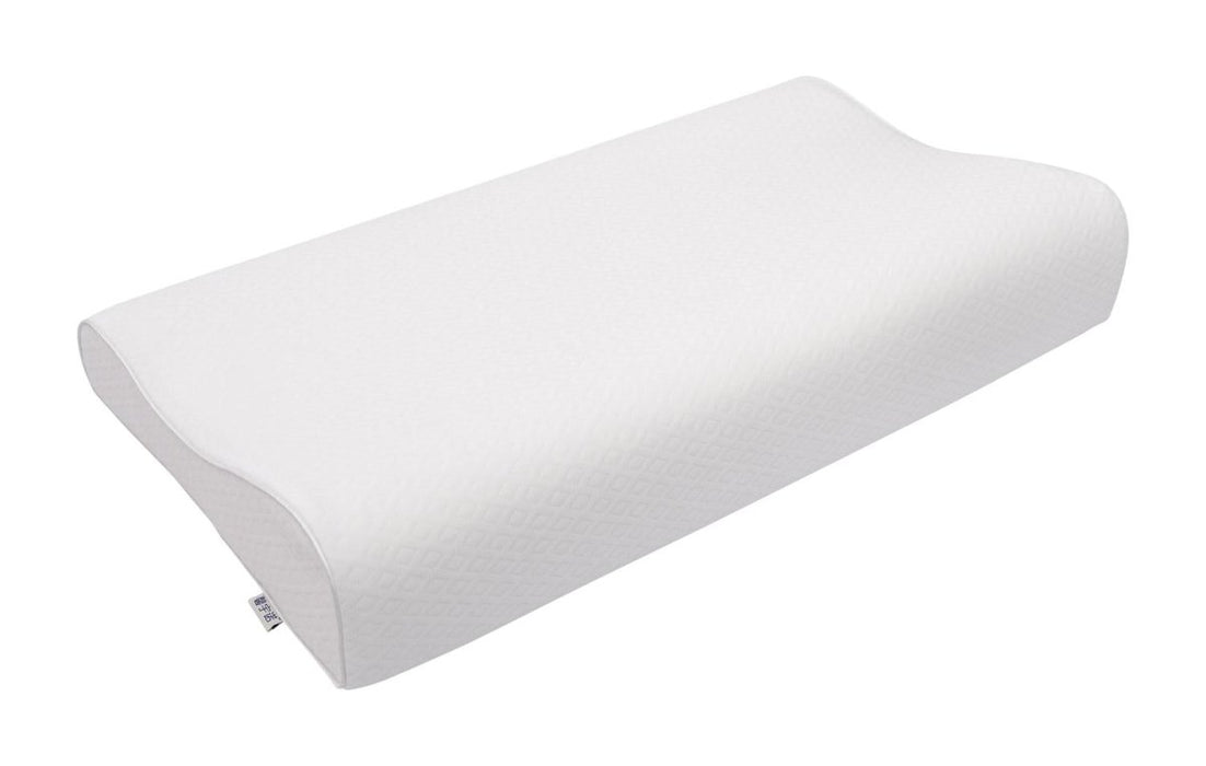 Neck Support Cervical Memory Foam Pillow (White)