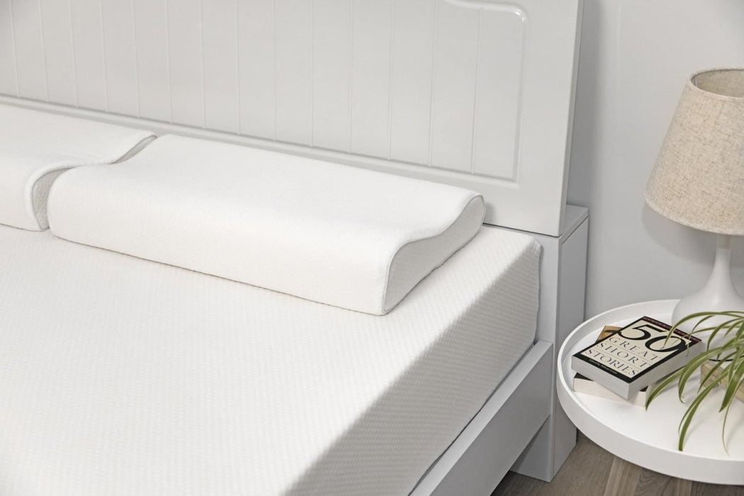 Neck Support Cervical Memory Foam Pillow (White)