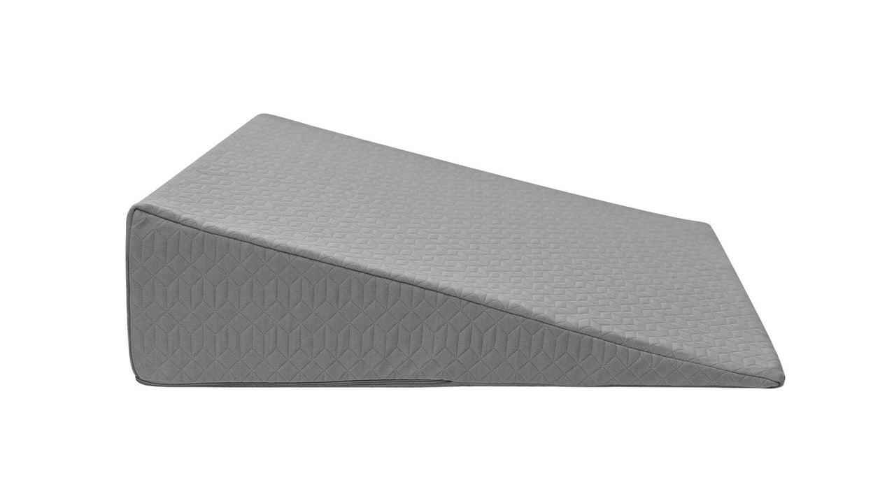 Bed Wedge Pillow with Bamboo Charcoal Memory Foam (Grey Medium)