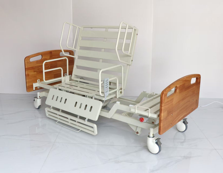 Multifunctional electric rotating nursing bed