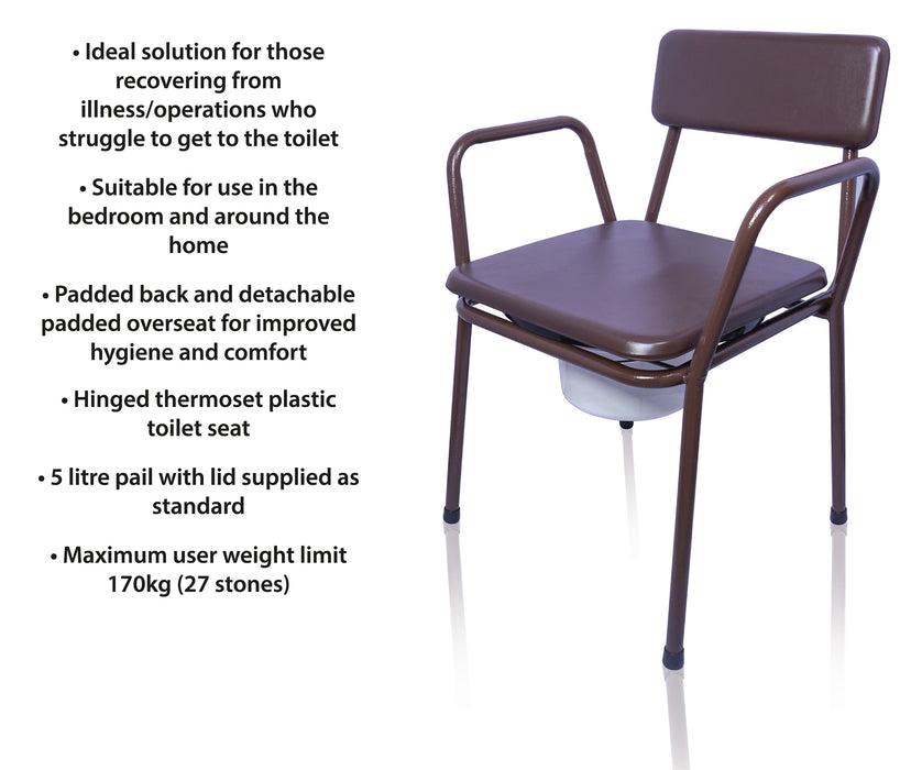 The Kent stacking commode chair
