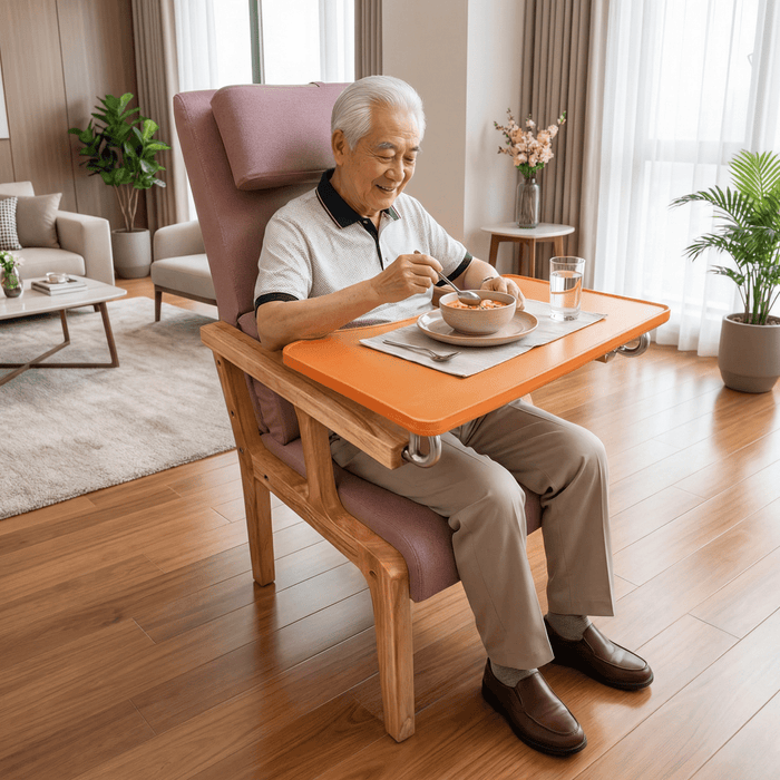 木製高背椅（帶餐桌）