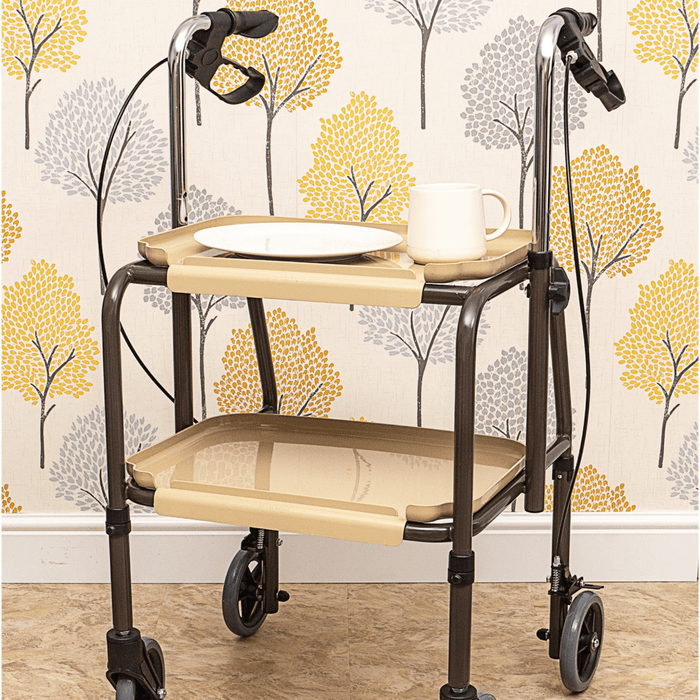 Height Adjustable Kitchen Strolley Trolley with Brakes