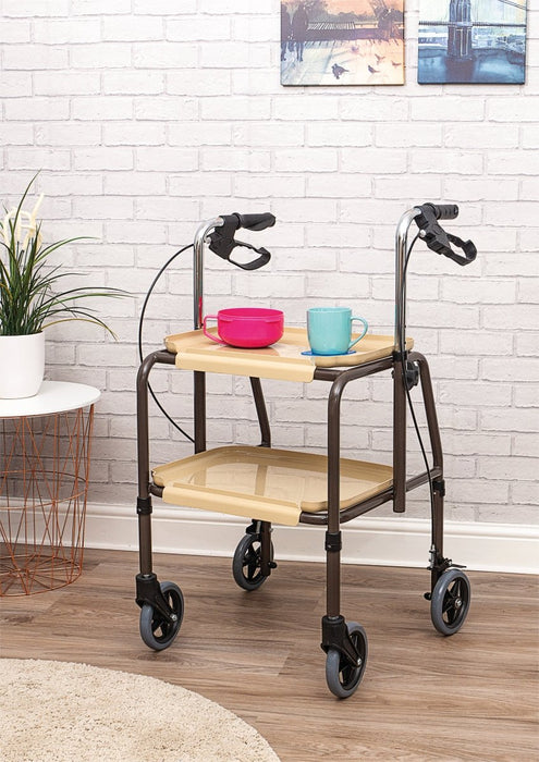 Height Adjustable Kitchen Strolley Trolley with Brakes