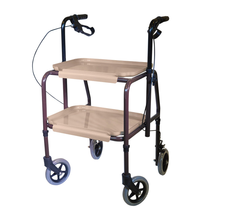 Height Adjustable Kitchen Strolley Trolley with Brakes