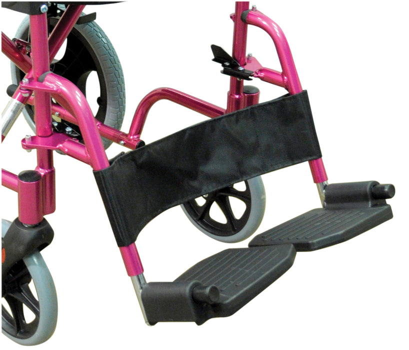 Compact Transport Aluminium Wheelchair (PINK)