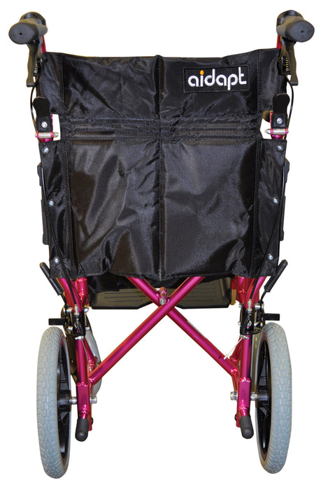 Compact Transport Aluminium Wheelchair (PINK)