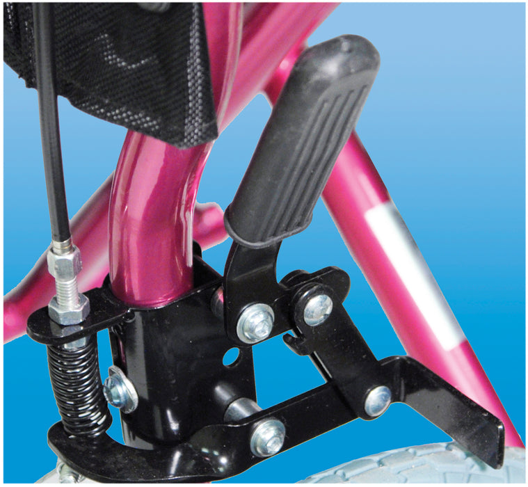 Compact Transport Aluminium Wheelchair (PINK)