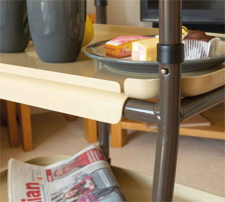 Height Adjustable Kitchen Strolley Trolley with Brakes