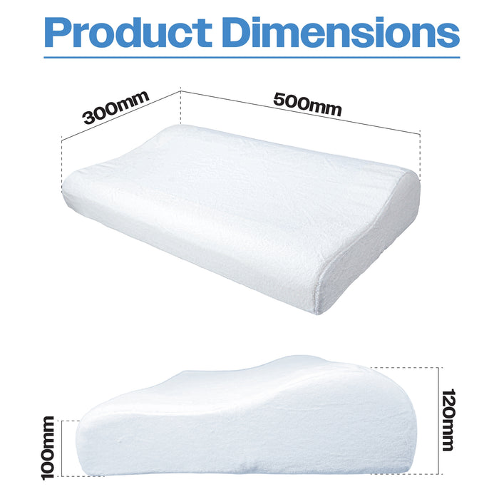 Cooling Gel Comfort Memory Foam Contour Pillow with Removable Soft Velvet Cover