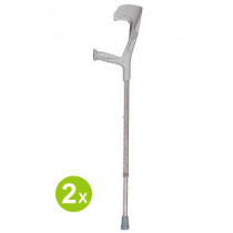 Adjustable Forearm Crutches w/Patterns - Grey (One pair)