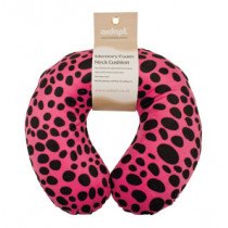 Memory Foam Neck Cushion (Design Pink Leopard)