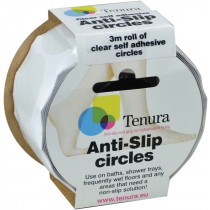 Tenura Aqua Safe Anti Slip Bath and Shower Discs (Clear)