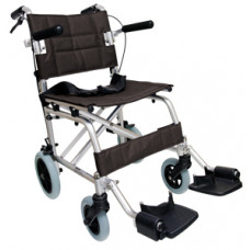 Lightweight Foldable Transport Wheelchair (Black)