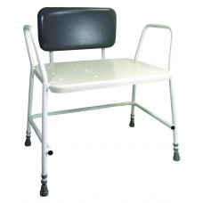 Portland Bariatric Height Adjustable Shower Stool With Padded Back