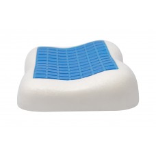 Updated Memory Foam Cervical Pillow with Cooling Gel (Blue)