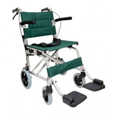 Lightweight Foldable Transport Wheelchair (Green)