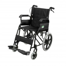 Foldable Attendant Propelled Transport Wheelchair (Flip-up Armrests) (Black)