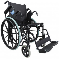 Aidapt Self Propelled Steel Transit Chair (Black) - On Request