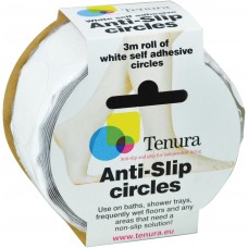 Tenura Aqua Safe Anti Slip Bath and Shower Discs (White)