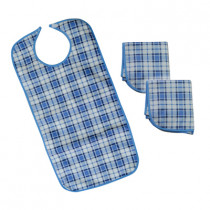 成人飲食圍巾(3件裝) - 藍色