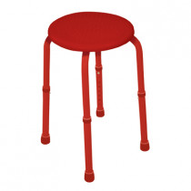 可調高圓型沐浴椅（紅色）