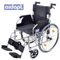 豪華輕型自推進式鋁合金輪椅 (銀色) (铝合金手扶圈）