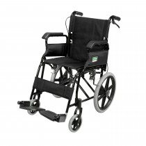 摺疊式黑色支架便攜輪椅 /可升起扶手 (黑色)