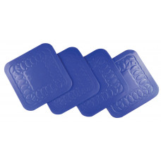 防滑矽膠杯墊 (4個裝) - 藍色