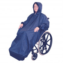 轮椅雨衣带袖子
