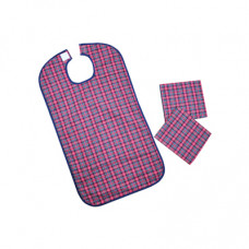 成人饮食围巾(3件装) - 红色
